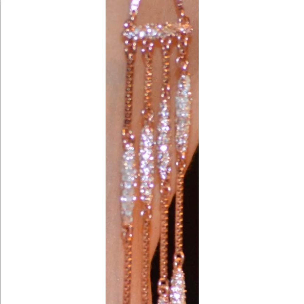 NWT Chain Fringe Rosegold Earrings Original $98.